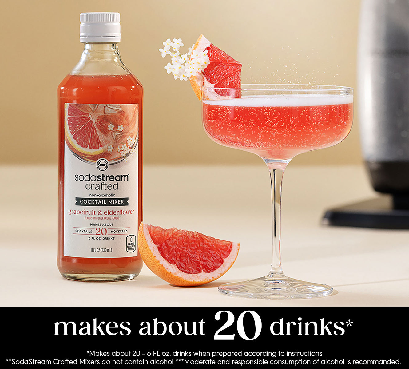 makes about 20 drinks