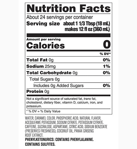 Nutrition Label